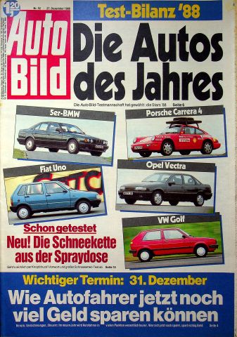 Deckblatt Auto Bild (52/1988)